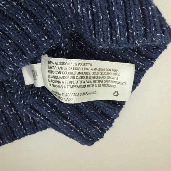 Cat & Jack Sweater Toddler Boys 2T Blue Shawl Neck Collar Cable Knit Pullover - Picture 5 of 8